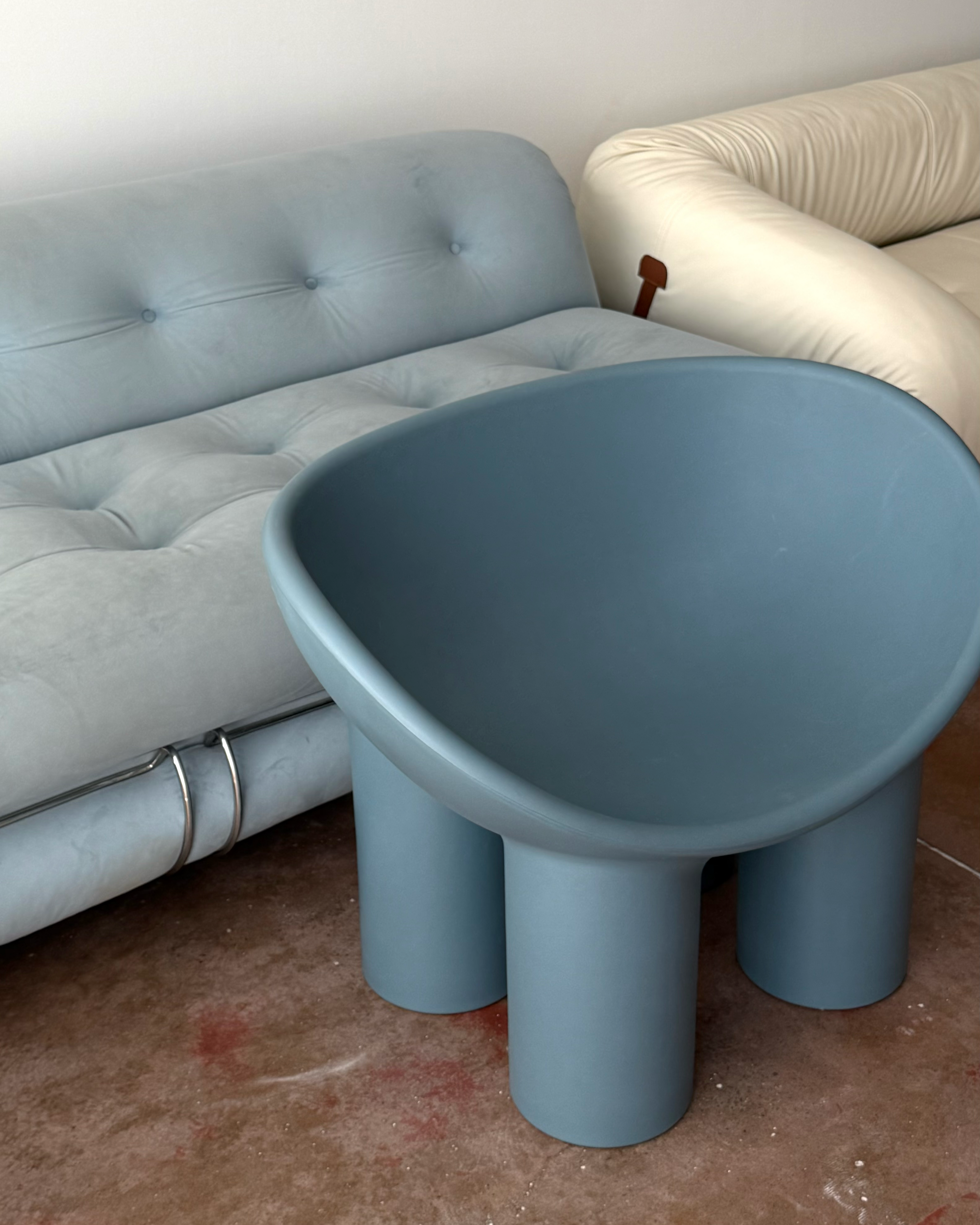 Blue Roly Poly Armchair