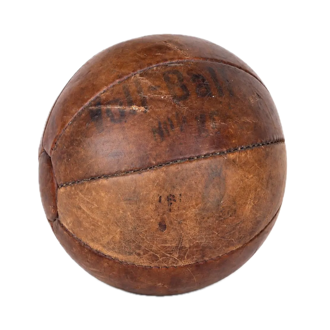 Vintage Leather Medicine Ball